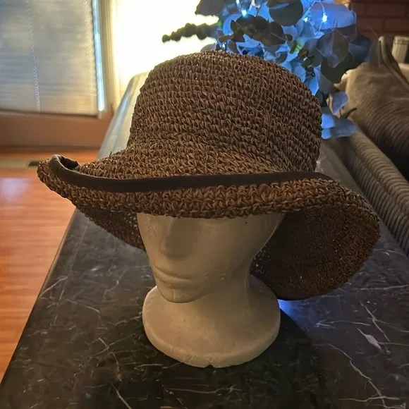 Kathy Jeanne Jute Hat with Comfort Wear Stretch Band - Picture 2 of 6